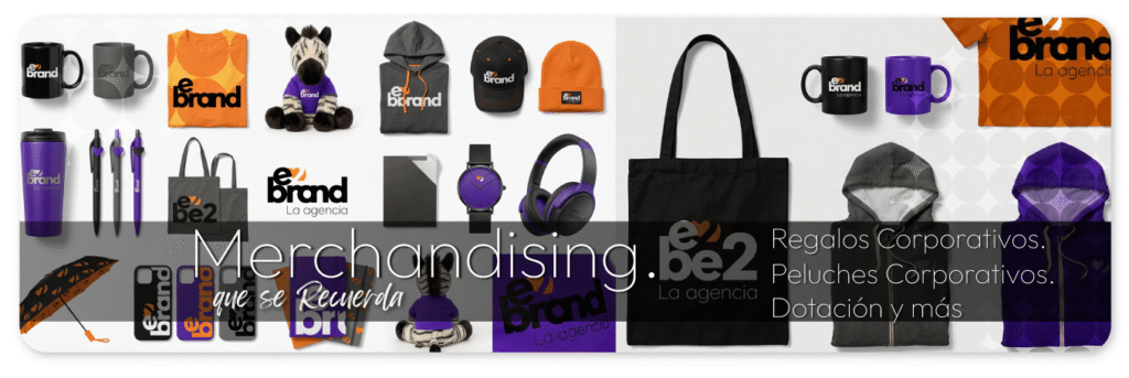 merchandising corporativo, productos promocionales personalizados, branding físico y posicionamiento de marca